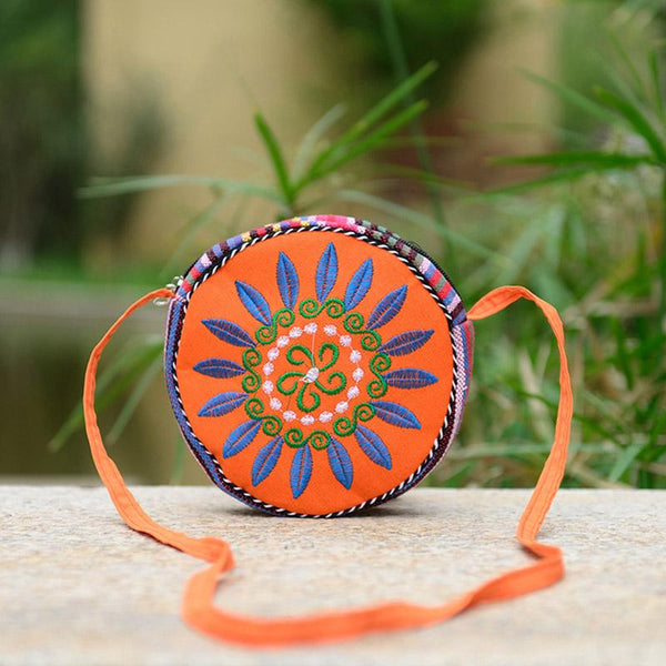 Cute Flowers Embroidered Women Slingbag