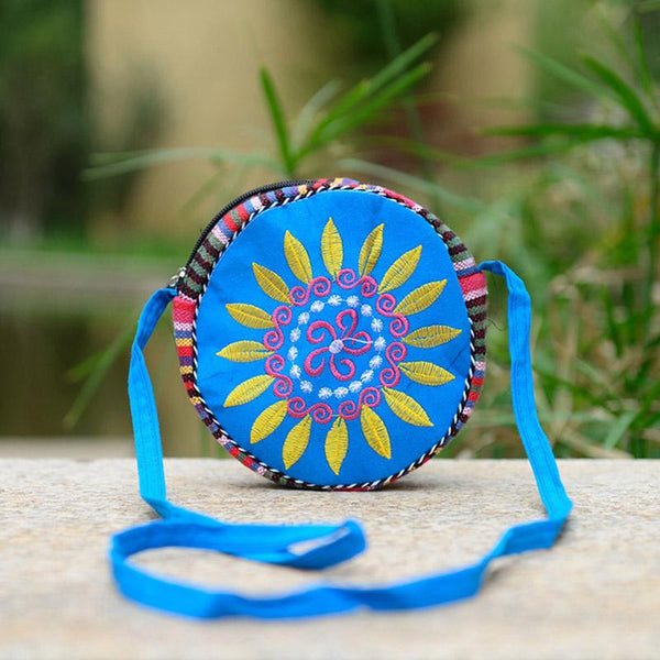 Cute Flowers Embroidered Women Slingbag