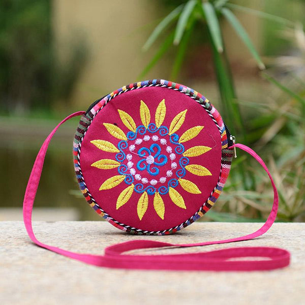 Cute Flowers Embroidered Women Slingbag