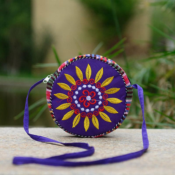 Cute Flowers Embroidered Women Slingbag