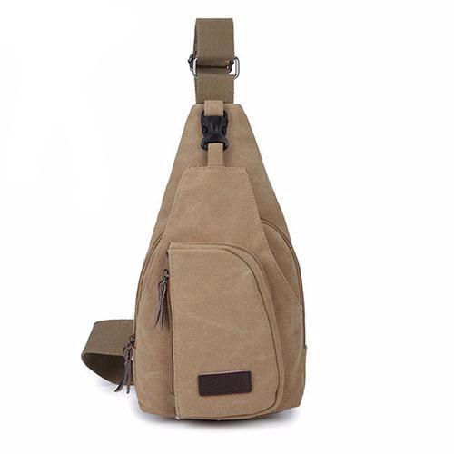 Men's Small Canvas Sling Messenger Bag